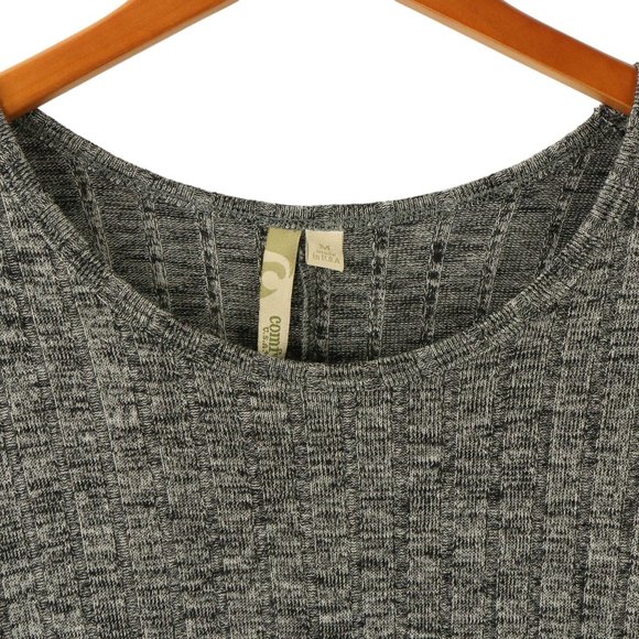 Comfy USA Randi Asymmetrical Hem Heather Gray Tunic Top M - Picture 3 of 4
